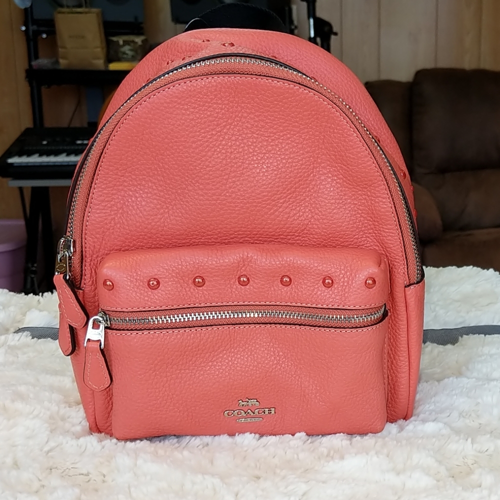 Coach  Charlie Mini Coral Studded Backpack